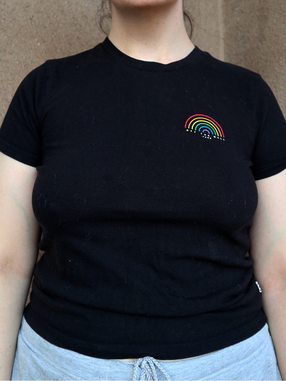 VANS Black Rainbow Crewneck Tee - Women